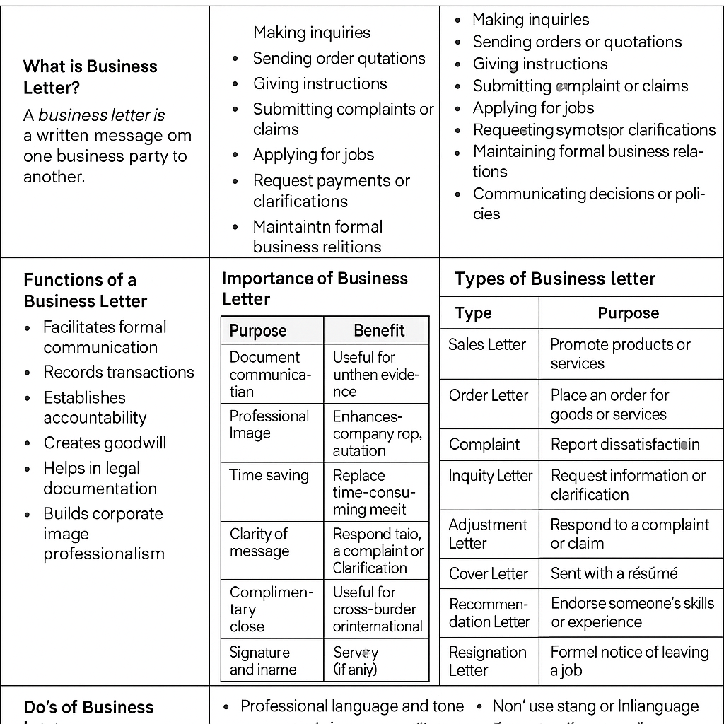 What is business letter? explain .